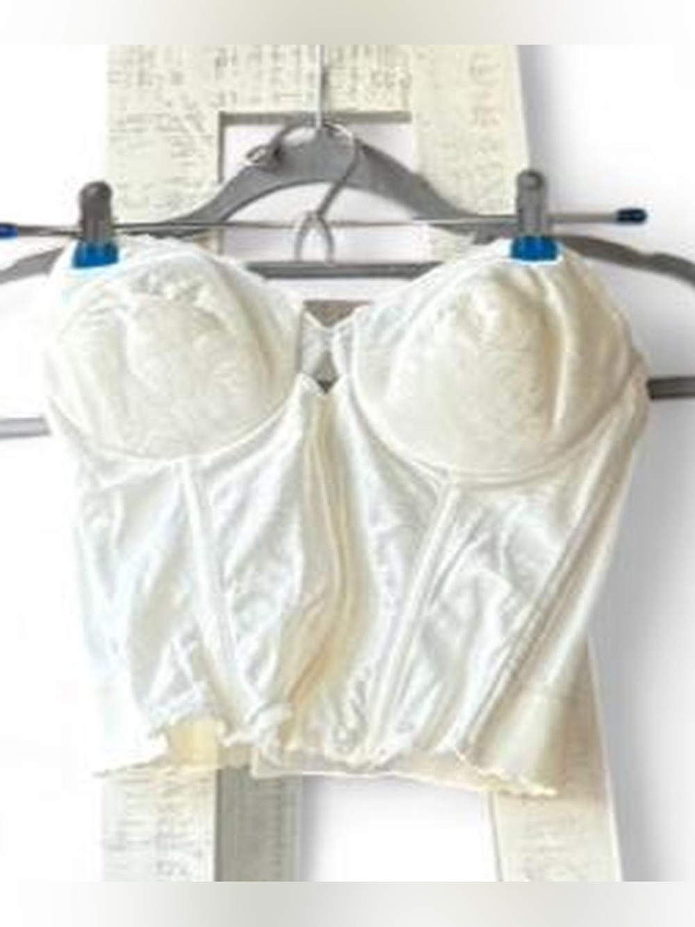 Vintage Smoothie White Strapless Push-Up Bustier Corset Top Size 36B